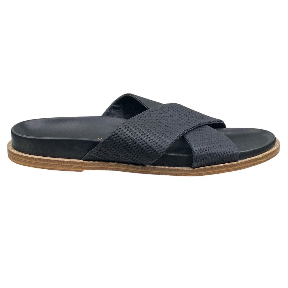 Joie Women’s Nell Black Criss Cross 2 Strap Slip On Sandal Size US 6.5